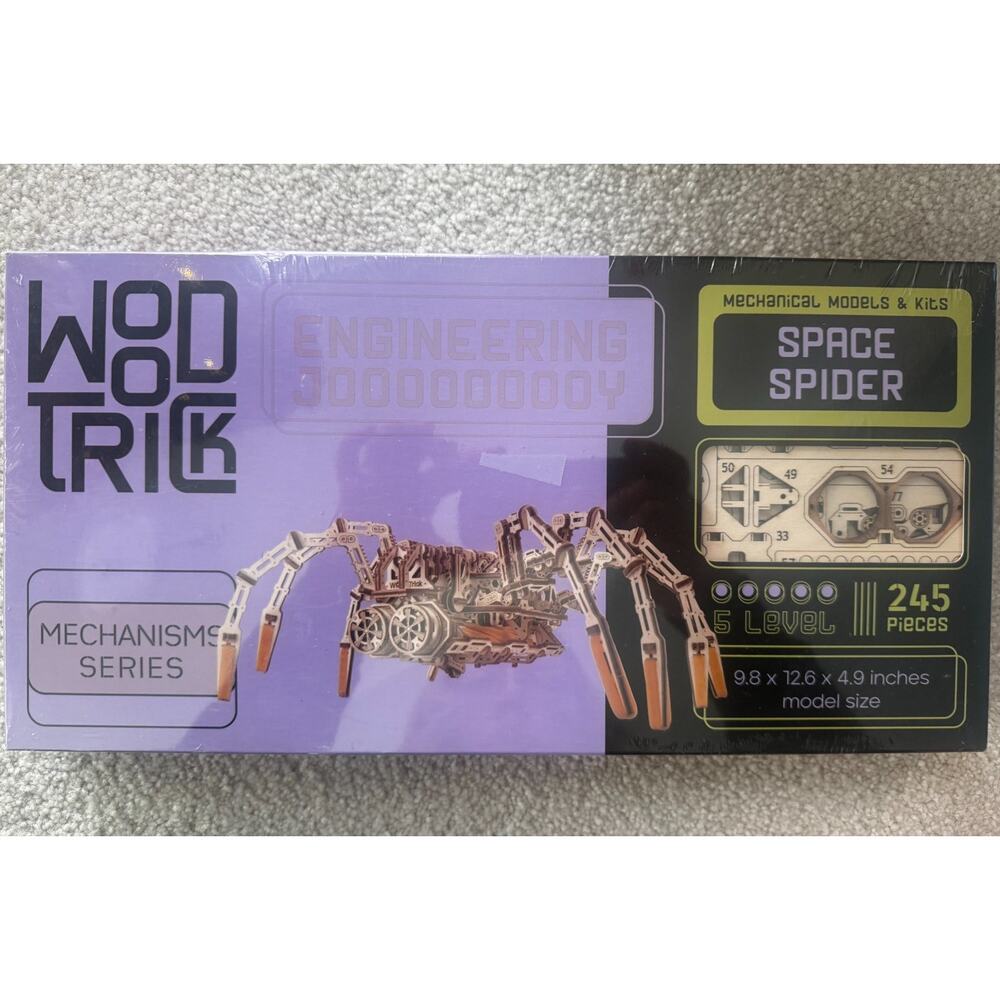 Wood Trick Space Spider Mechanical 3D Wooden Puzzle - DIY Model - NEW SEALED